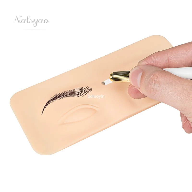 แผ่นซิลิโคนสำหรับฝึกสักคิ้ว 5  - Beauty Makeup Academy บทวิจารณ์และราคา